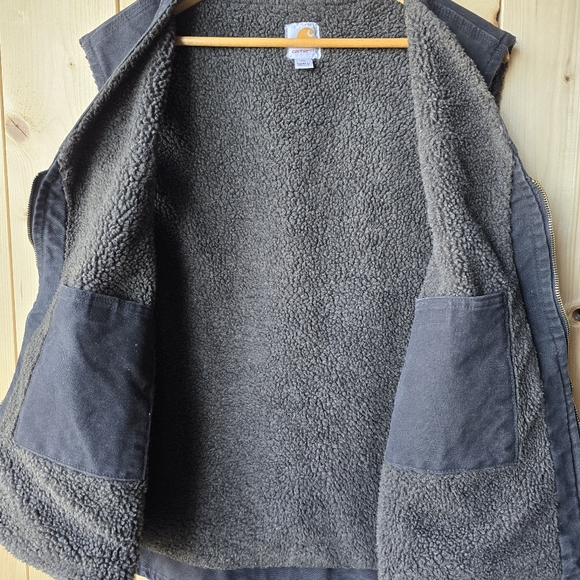 Carhartt V26 Blk Sherpa Lined Duck Vest Mens XL Regular - Picture 8 of 9